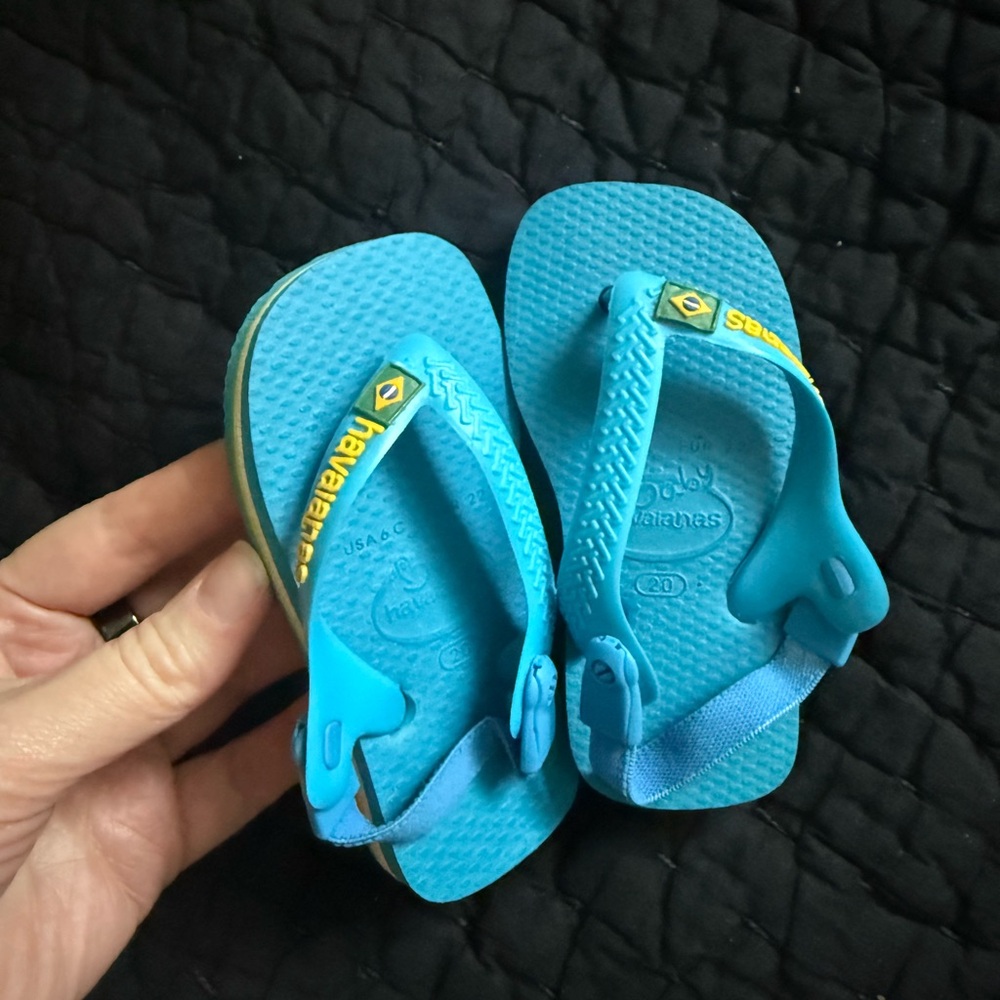 Havaianas Kids Aqua Blue Flip Flops